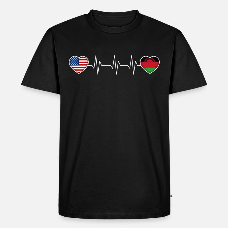 Malawi - Männer Premium Bio T-Shirt - Schwarz