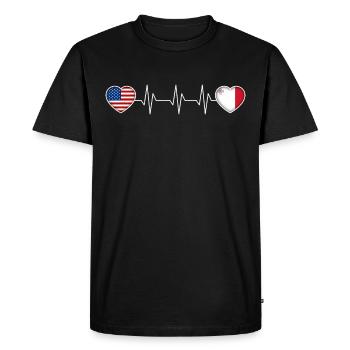 Malte - T-shirt Premium bio Homme - noir - Devant - Nico (187cm)