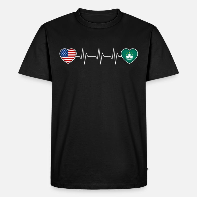 Macau - Männer Premium Bio T-Shirt - Schwarz