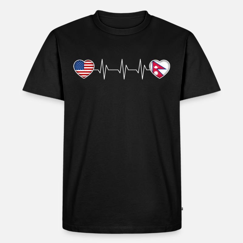 Nepal - Männer Premium Bio T-Shirt - Schwarz