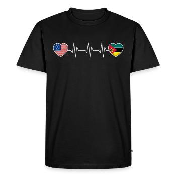 Mozambique - T-shirt Premium bio Homme - noir - Devant - Nico (187cm)