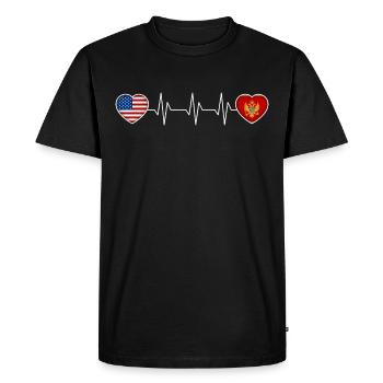 Montenegro - Men's Premium Organic T-Shirt - black - Front - Nico (187cm)