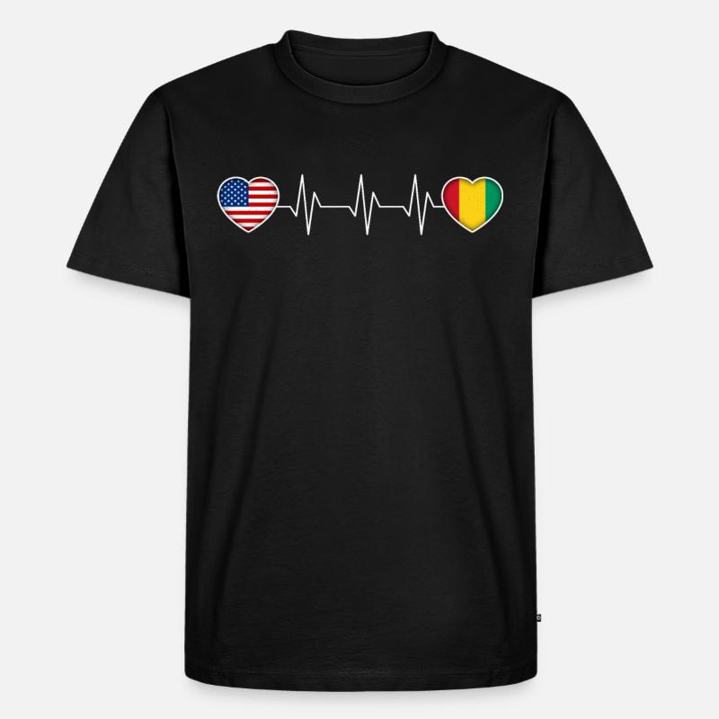 Guinea - Männer Premium Bio T-Shirt - Schwarz