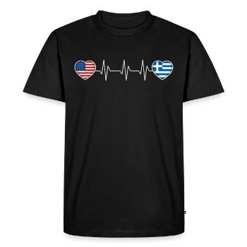 Grèce - T-shirt Premium bio Homme - noir - Devant - Nico (187cm)