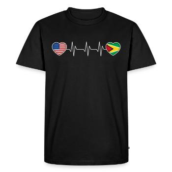 Guyana - Men's Premium Organic T-Shirt - black - Front - Nico (187cm)