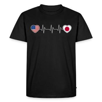 Japan - Men's Premium Organic T-Shirt - black - Front - Nico (187cm)