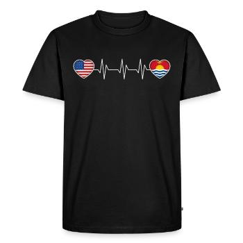 Kiribati - Men's Premium Organic T-Shirt - black - Front - Nico (187cm)