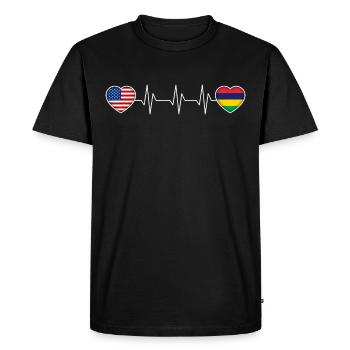 Mauritius - Men's Premium Organic T-Shirt - black - Front - Nico (187cm)
