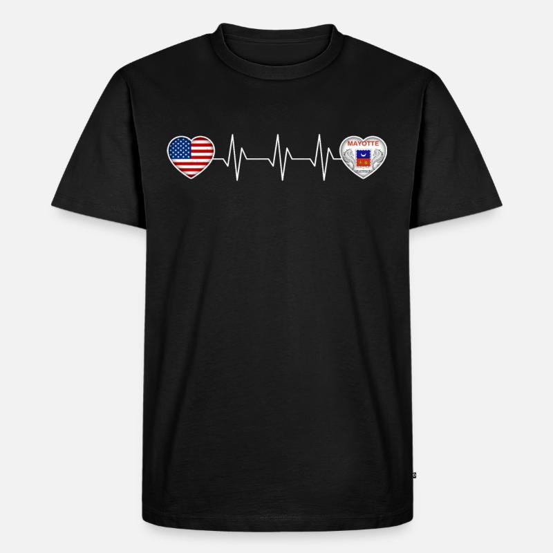 Mayotte - Männer Premium Bio T-Shirt - Schwarz