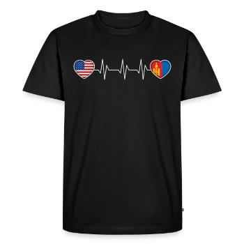 Mongolia - Men's Premium Organic T-Shirt - black - Front - Nico (187cm)