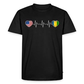 Ogoni - T-shirt Premium bio Homme - noir - Devant - Nico (187cm)