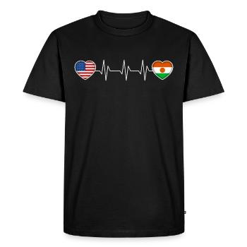 Niger - Men's Premium Organic T-Shirt - black - Front - Nico (187cm)