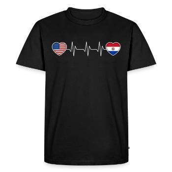 Paraguay - Men's Premium Organic T-Shirt - black - Front - Nico (187cm)