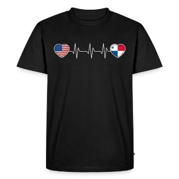 Panama - Men's Premium Organic T-Shirt - black - Front - Nico (187cm)