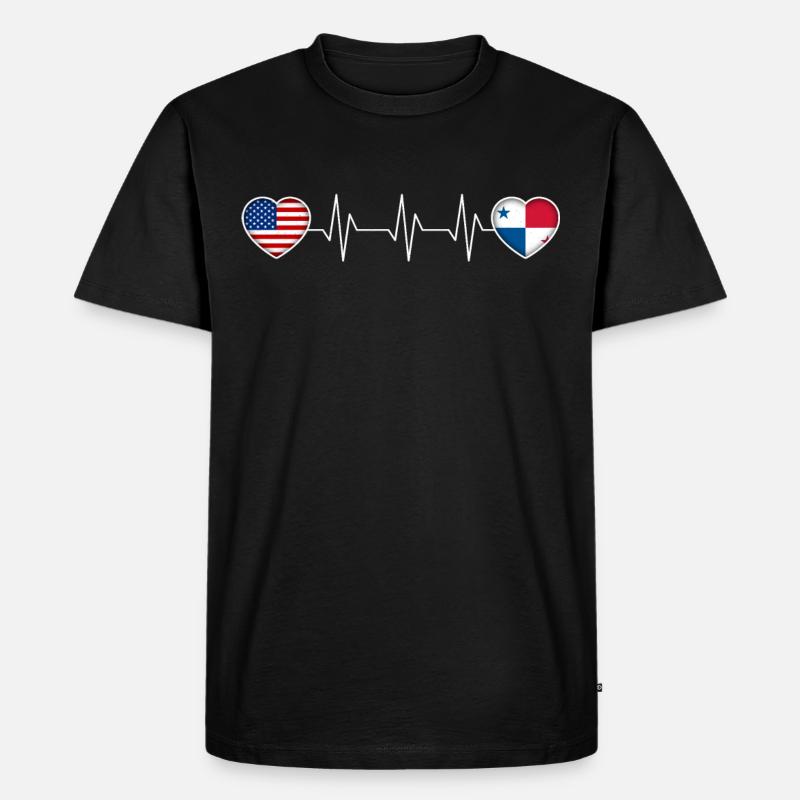 Panama - Männer Premium Bio T-Shirt - Schwarz