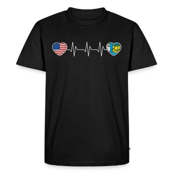 Saint Pierre et Miquelon - T-shirt Premium bio Homme - noir - Devant - Nico (187cm)