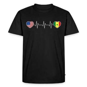 Sénégal - T-shirt Premium bio Homme - noir - Devant - Nico (187cm)
