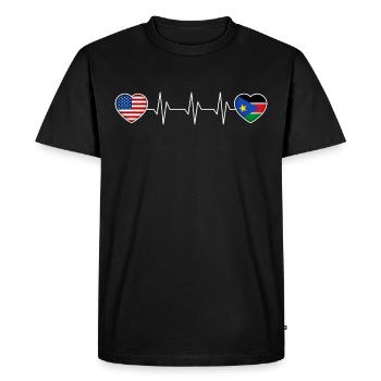 Sud Soudan - T-shirt Premium bio Homme - noir - Devant - Nico (187cm)