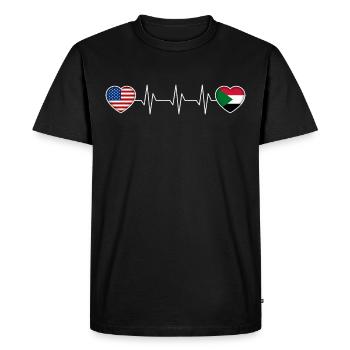 Soudan - T-shirt Premium bio Homme - noir - Devant - Nico (187cm)