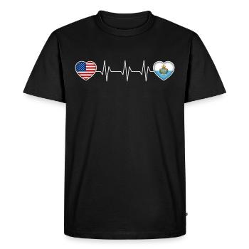 Saint-Marin - T-shirt Premium bio Homme - noir - Devant - Nico (187cm)