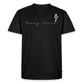 Côte d'Ivoire - T-shirt Premium bio Homme - noir - Devant - Nico (187cm)