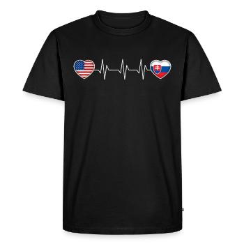 Slovakia - Men's Premium Organic T-Shirt - black - Front - Nico (187cm)