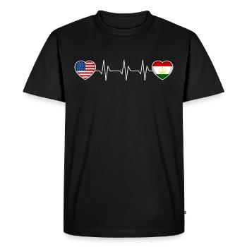 Tadjikistan (en anglais) - T-shirt Premium bio Homme - noir - Devant - Nico (187cm)