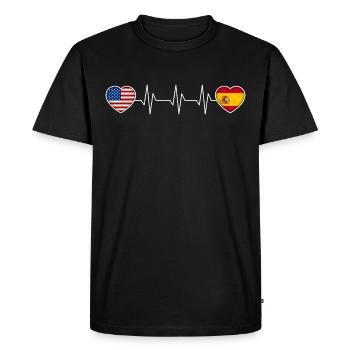 Spain - Men's Premium Organic T-Shirt - black - Front - Nico (187cm)