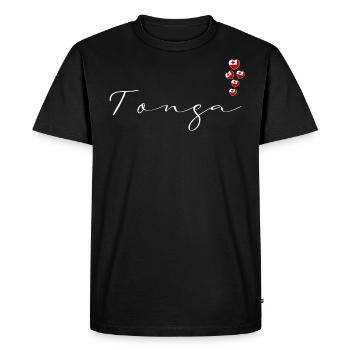 Tonga - Men's Premium Organic T-Shirt - black - Front - Nico (187cm)