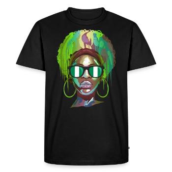 Nigéria - T-shirt Premium bio Homme - noir - Devant - Nico (187cm)