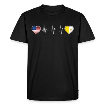 Vatican - Men's Premium Organic T-Shirt - black - Front - Nico (187cm)