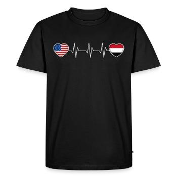 Yémen - T-shirt Premium bio Homme - noir - Devant - Nico (187cm)