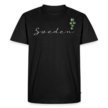 Suède - T-shirt Premium bio Homme - noir - Devant - Nico (187cm)