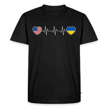 Ukraine - T-shirt Premium bio Homme - noir - Devant - Nico (187cm)
