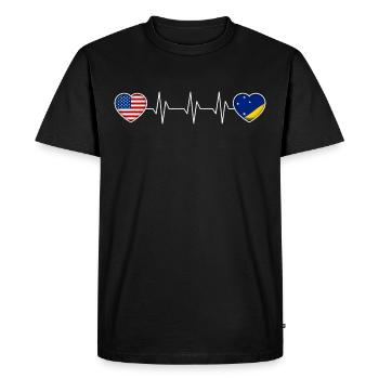 Tokelau - T-shirt Premium bio Homme - noir - Devant - Nico (187cm)