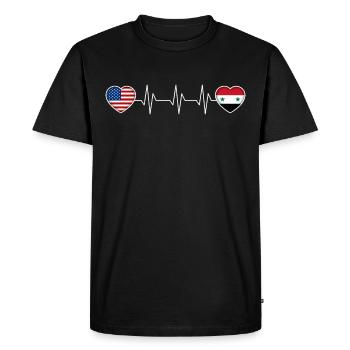 Syria - Men's Premium Organic T-Shirt - black - Front - Nico (187cm)