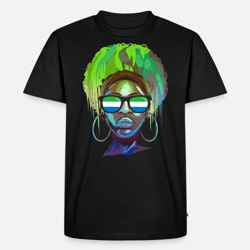 Sierra Leone - Männer Premium Bio T-Shirt - Schwarz