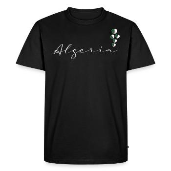 Algérie - T-shirt Premium bio Homme - noir - Devant - Nico (187cm)