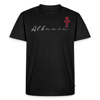Albanie - T-shirt Premium bio Homme - noir - Devant - Nico (187cm)