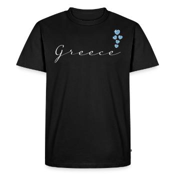 Grèce - T-shirt Premium bio Homme - noir - Devant - Nico (187cm)