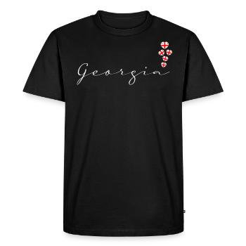 Géorgie - T-shirt Premium bio Homme - noir - Devant - Nico (187cm)