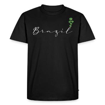 Brazil - Men's Premium Organic T-Shirt - black - Front - Nico (187cm)