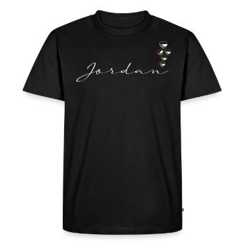 Jordanie - T-shirt Premium bio Homme - noir - Devant - Nico (187cm)