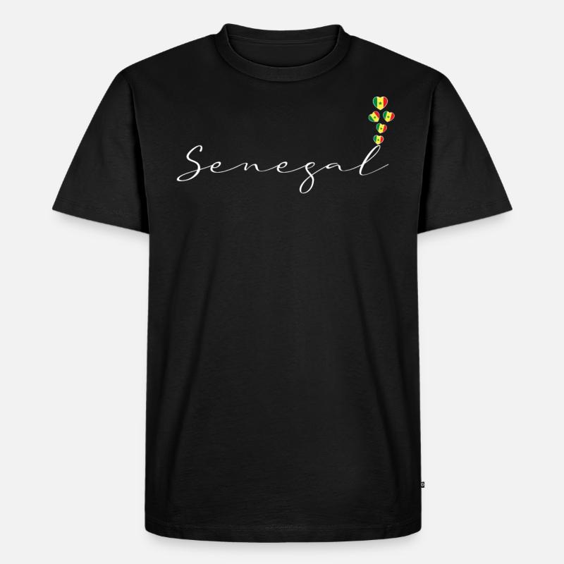 Senegal - Männer Premium Bio T-Shirt - Schwarz