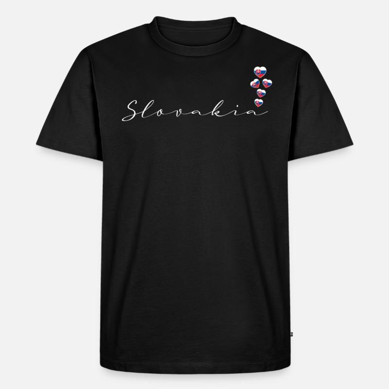 Slowakei - Männer Premium Bio T-Shirt - Schwarz