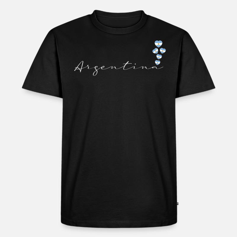 Argentinien - Männer Premium Bio T-Shirt - Schwarz