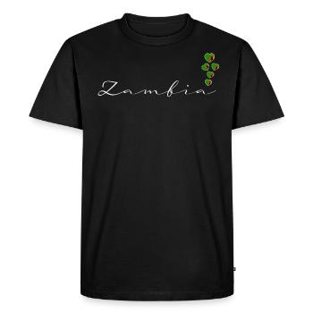 Zambia - Men's Premium Organic T-Shirt - black - Front - Nico (187cm)