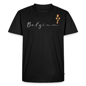 Belgium - Men's Premium Organic T-Shirt - black - Front - Nico (187cm)