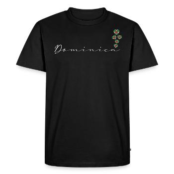 Dominica - Men's Premium Organic T-Shirt - black - Front - Nico (187cm)