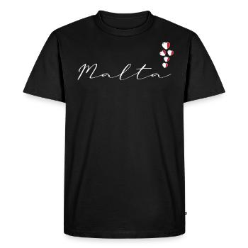 Malte - T-shirt Premium bio Homme - noir - Devant - Nico (187cm)